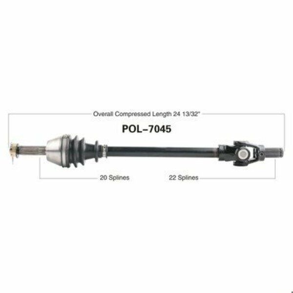 Wide Open OE Replacement CV Axle for POL FRONT RANGER 500 POL-7045